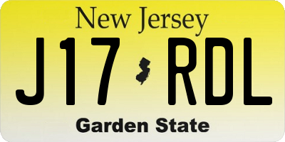 NJ license plate J17RDL