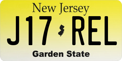NJ license plate J17REL