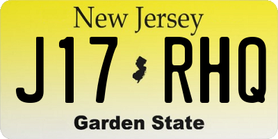 NJ license plate J17RHQ