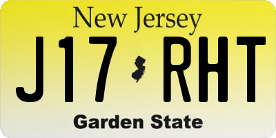 NJ license plate J17RHT