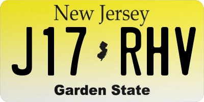 NJ license plate J17RHV