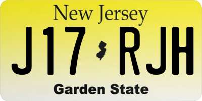 NJ license plate J17RJH