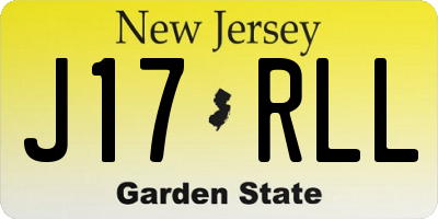 NJ license plate J17RLL