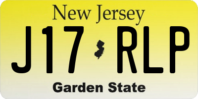 NJ license plate J17RLP