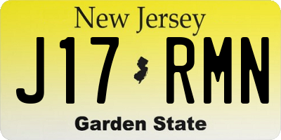 NJ license plate J17RMN