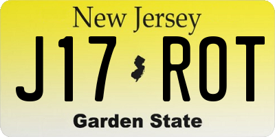 NJ license plate J17ROT