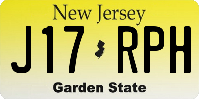 NJ license plate J17RPH