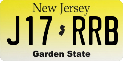 NJ license plate J17RRB