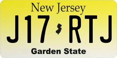 NJ license plate J17RTJ
