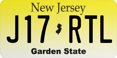 NJ license plate J17RTL