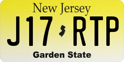 NJ license plate J17RTP
