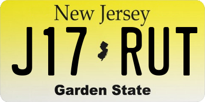 NJ license plate J17RUT