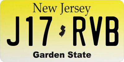 NJ license plate J17RVB