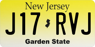 NJ license plate J17RVJ