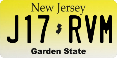 NJ license plate J17RVM