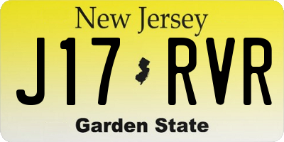NJ license plate J17RVR
