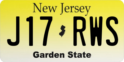 NJ license plate J17RWS