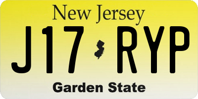 NJ license plate J17RYP