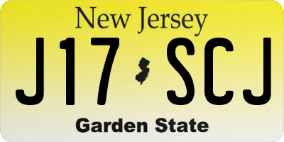 NJ license plate J17SCJ