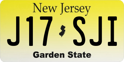 NJ license plate J17SJI