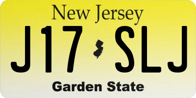 NJ license plate J17SLJ