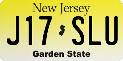NJ license plate J17SLU