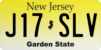 NJ license plate J17SLV