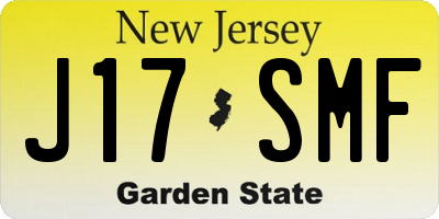 NJ license plate J17SMF