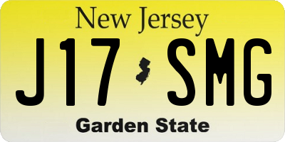 NJ license plate J17SMG