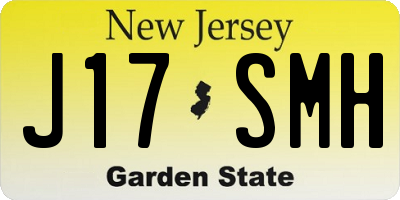 NJ license plate J17SMH