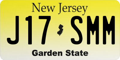 NJ license plate J17SMM