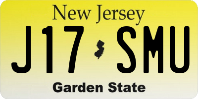NJ license plate J17SMU