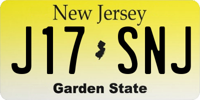 NJ license plate J17SNJ