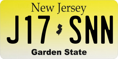 NJ license plate J17SNN