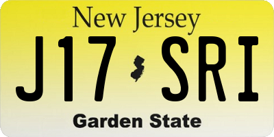 NJ license plate J17SRI