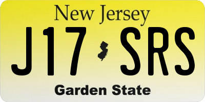 NJ license plate J17SRS