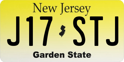 NJ license plate J17STJ