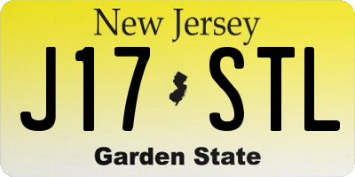 NJ license plate J17STL