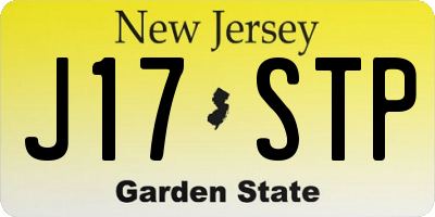 NJ license plate J17STP