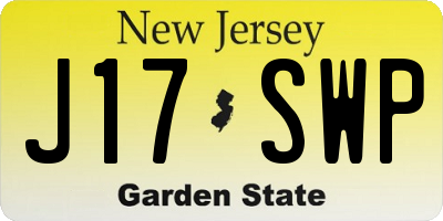 NJ license plate J17SWP