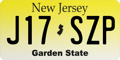 NJ license plate J17SZP