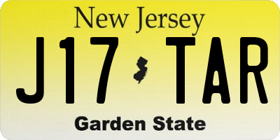 NJ license plate J17TAR