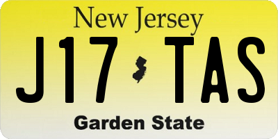 NJ license plate J17TAS