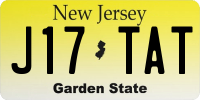 NJ license plate J17TAT