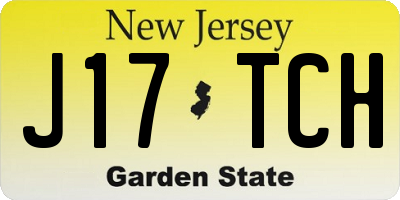 NJ license plate J17TCH