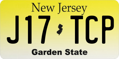 NJ license plate J17TCP