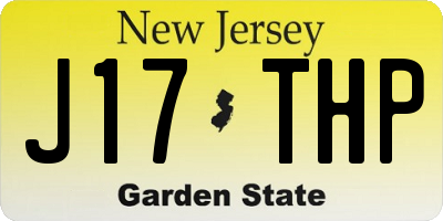 NJ license plate J17THP