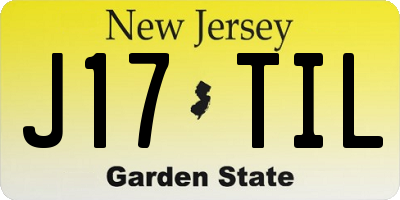 NJ license plate J17TIL