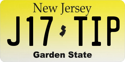 NJ license plate J17TIP