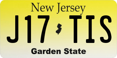 NJ license plate J17TIS